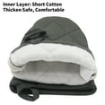 thumbnail image 3 of Short Oven Mitts, Oven Gloves Cooking Mitts Pair Heat Resistant, Pot Holder with Non-Slip Grip and Hanging Loop, Set of 2pcs, Gray, 3 of 8