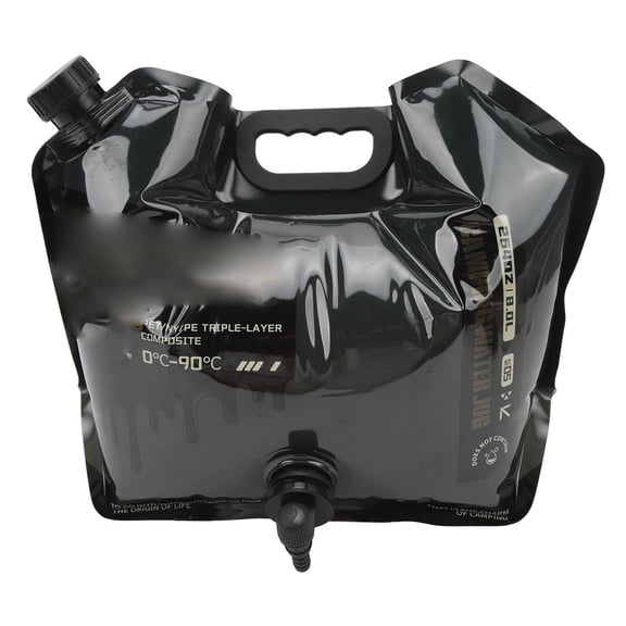 Rupoun 8L Collapsible Water Carrier – Food‑Grade, Leak‑Proof, Portable Bucket for Camping, Hiking & Travel – Dark Green