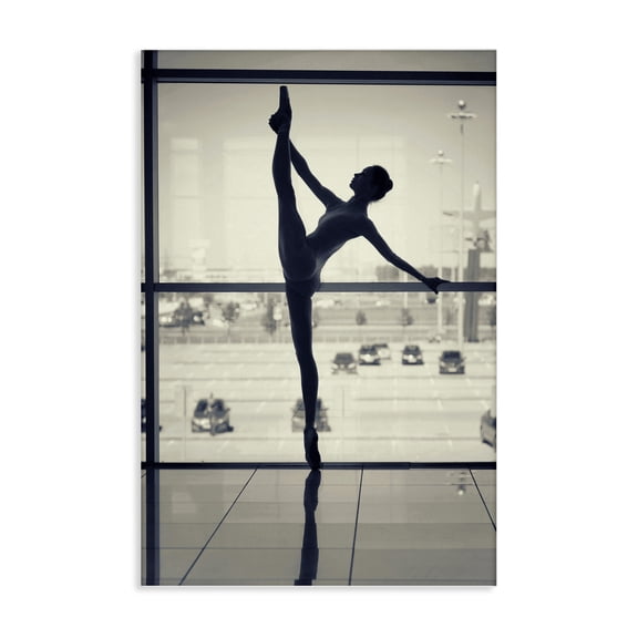 Stupell Industries Contemporary Practicing Ballerina Stance Canvas Art, 16 x 24, by Incado