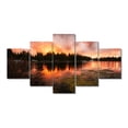 thumbnail image 4 of TISHIRON 5PCS Framed Canvas Wall Art Set,60"x32" Natural Forest Scene at Dusk Canvas Art Decor, 4 of 7