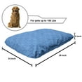 thumbnail image 2 of Winter Pet Bed, Geometrical Pattern of Striped Shapes with Snowflakes Print, Chew Resistant Pad for Dogs and Cats Cushion with Removable Cover, 24" x 39", Azure Blue Deep Sky Blue, by Ambesonne, 2 of 4