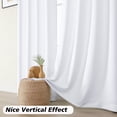thumbnail image 4 of MKHILL Aether 2 Pieces Pure White Curtains 90 Inch Long for Standard Windows, Thermal Insulated Room Darkening Drapes for Bedroom, Each 50"W x 90"L, Pure White, 4 of 11