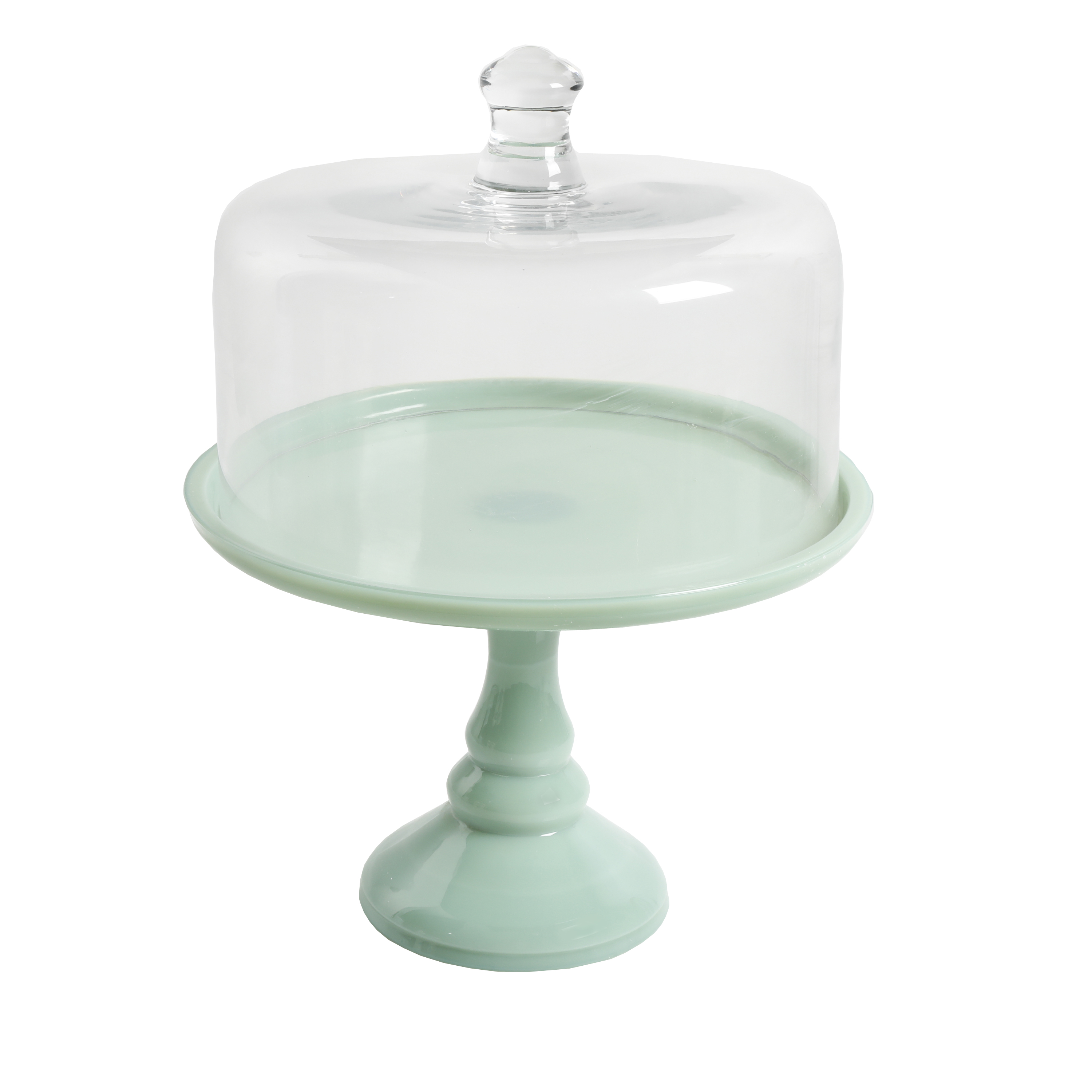 The Pioneer Woman Timeless Beauty 10-inch Cake Stand with Glass Cover, Mint Green - image 3 of 5