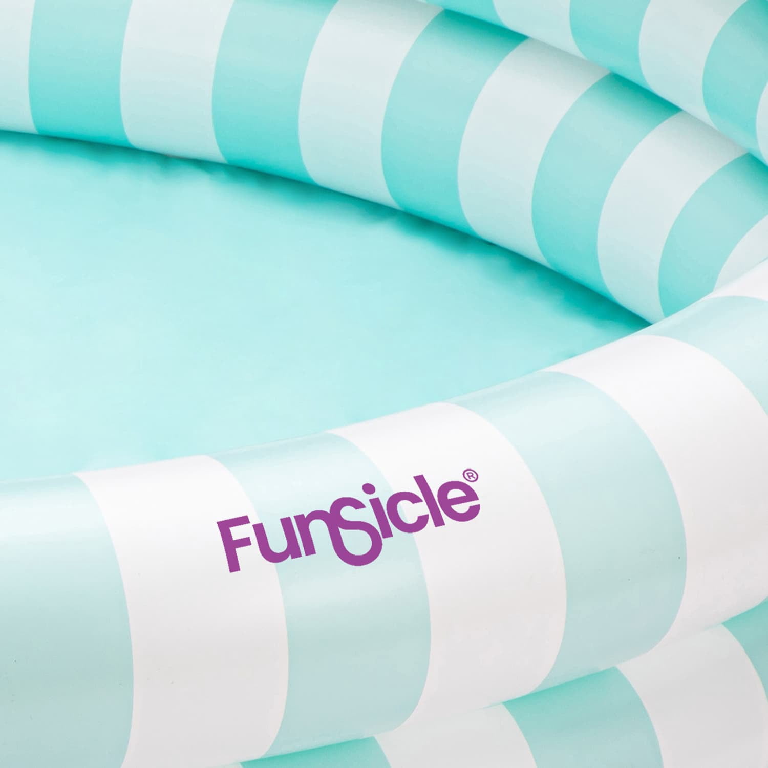 Funsicle Pastel Stripes Inflatable Pool For Kids & Adults, 5.5' x 18", Age 6 and up
