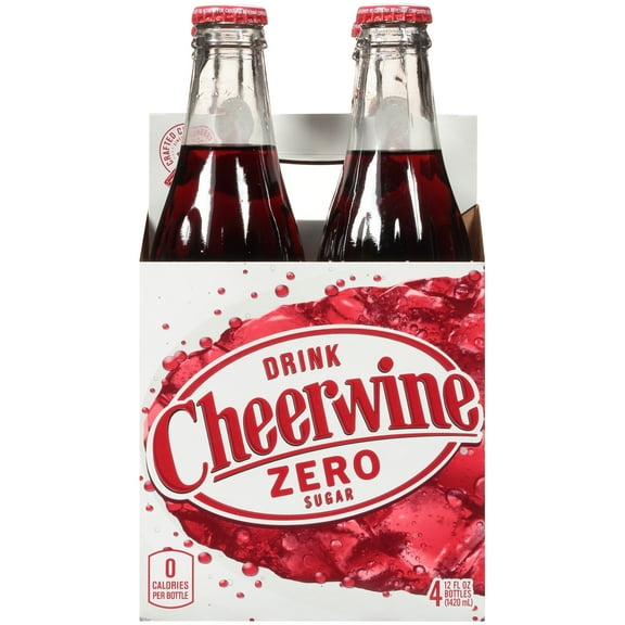 Cheerwine Diet Sparkling Soda, 12 Fl. Oz., 4 Count