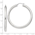thumbnail image 4 of Sterling Silver 4Mm Round Hoop Earrings (Width 50) (Length 52) - Jbsp, 4 of 5