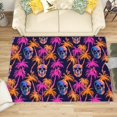 thumbnail image 1 of 3x4 Rug, Skull Door Mat, Tropical Palm Tree Rug, Neon Gothic Skeleton Rugs for Entryway, Washable & Non Slip & Soft Low Pile Small Carpet, Indoor Doormat, Skull Home Decor & Gifts, 1 of 1