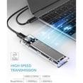 thumbnail image 2 of ORICO NVME M.2 to Type-C USB3.1 Gen2 10Gbps Transparent External Hard Drive Adapter Enclosure for 2280 PCI-E Hard Drive, 2 of 4