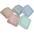 thumbnail image 1 of 5 Pcs Conteneur à Sandwich Boîte de Rangement pour Pain avec Couvercle, 1 of 8
