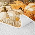 thumbnail image 5 of Erosebridal Plaid Pumpkin Bed Spread Queen 3pcs,Fall Harvest Queen Coverlet Set,Beige,1 Quilt and 2 Pillowcases, 5 of 7