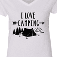 thumbnail image 4 of Inktastic I Love Camping Tent and Trees Women's V-Neck T-Shirt, 4 of 5