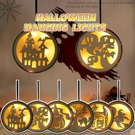 

Tarmeek Fall Decor Halloween LED hanging Light Chandelier Room Light Color Curtain Light 6pc Maple Pumpkin Halloween Autumn Deocrations for Garden