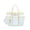 Beige, variant on VORJELT Waterproof PVC Beach Tote Bag with Detachable Zipper Pouch, Striped Design, Large Capacity for Pool, Gym, Travel Green