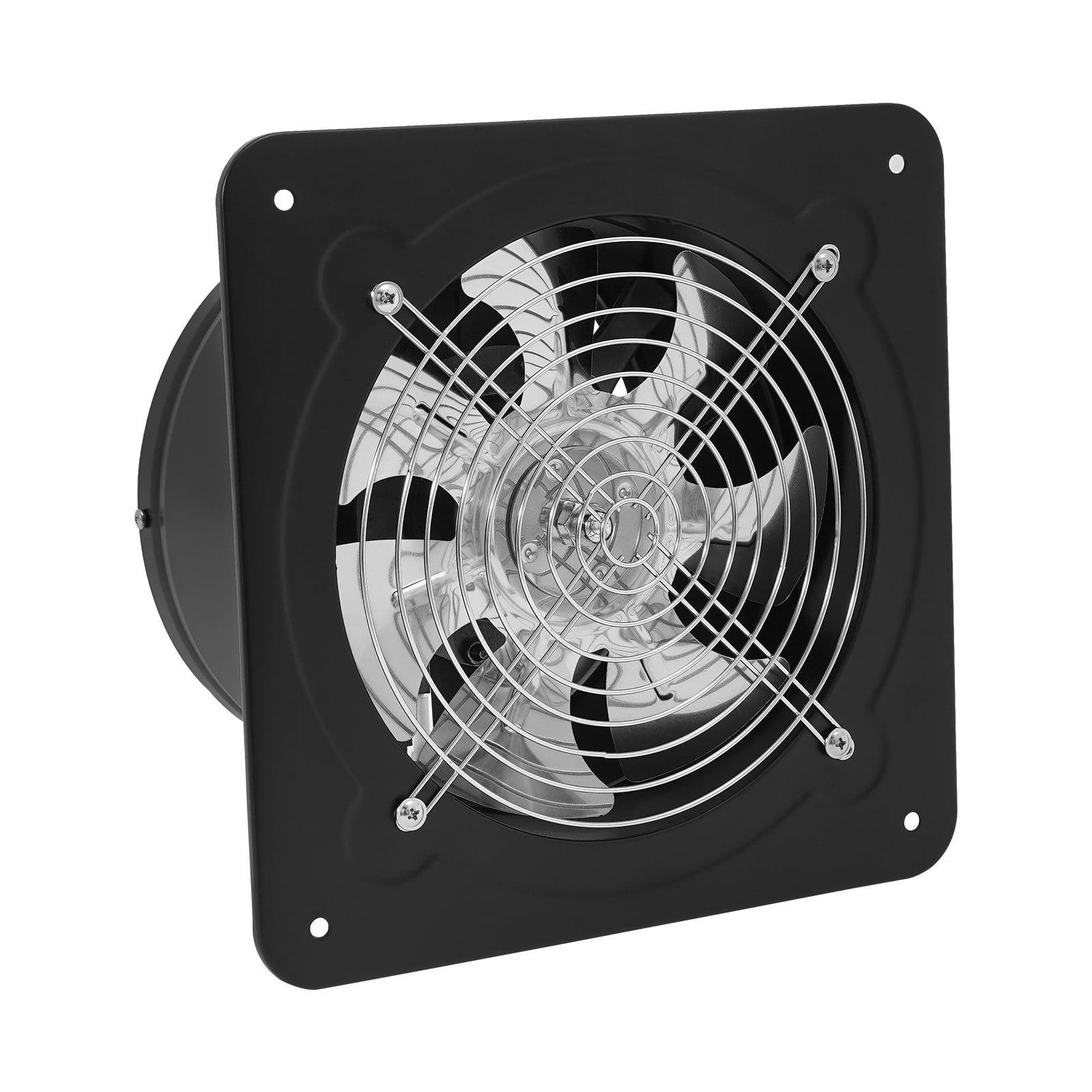 ToppiJoy 110V Wall-mounted Exhaust Fan, Ventilation Fan for Kitchen Bathroom Garage Warehouse Black (8 inch)