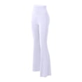 thumbnail image 7 of KHONTS Women's Yoga Pants Bootcut Leggings High Waisted Workout Tummy Control Flare Pants Lifting Stretchy Athletic Trousers Purple S, 7 of 7