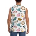 thumbnail image 4 of Haiem Men's Cartoon Animals Print Tank Tops Summer Sleeveless Cut Off Workout T-Shirts Fitness Vest Athletic Undershirts-3X-Large, 4 of 8