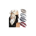 thumbnail image 4 of Floral Elastic Hair Scarf Headband - 3 PCS Double-Layer Print Floral Hair Scarves - A, 4 of 8