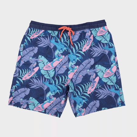 Men s Batman 8.5  Elastic Waist Surf Swim Shorts - Dark Blue  XXL