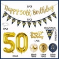 thumbnail image 2 of YANSION Blue Gold 50th Birthday Party Decorations, Happy 50th Birthday Pennant Banner, Metallic Gold Navy Blue Sequin Balloons Number 50 Balloon for Party Birthday Decorations, 2 of 6