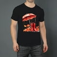 thumbnail image 2 of Large Tops For Men GraphicLeaves Printed Tees Summer Everyday Short-Sleeved T Shirts Black or White XS-5XL, 2 of 5