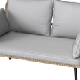 thumbnail image 5 of Dextrus All-Weather Wicker Loveseat with Soft Cushion, 2-Seat Rattan Sofa for Patio Furniture Set - Gray, 5 of 10