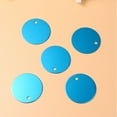 thumbnail image 4 of IFANLANDOR 25Pcs Engraved Metal Tags Diy Dog Tag For Dogs Small Round Pendant Light Blue Sky-Blue, 4 of 5
