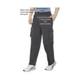 thumbnail image 5 of Turtle Bay New York Men's Brushed Fleece Cargo Pants – Comfy Sweatpants with inner drawstrings, 5 of 7
