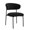 Black, variant on Hawsaiy Modern Upholstered Dining Chairs Set of 6, Teddy Plush Cushioned Side Chairs with Curved Back & Black Metal Legs for Dining Room Living Room Bedroom, Gray