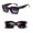 Bright black double grey, variant on Square Sunglasses Retro Fashionable Eye Protection and Decoration for Men and Women Universal Fit Multicolor Glasses