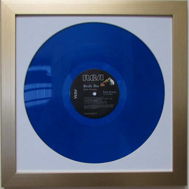 Picture Disc / 12" LP Vinyl Record Frame Display White Matting (Brushed Gold Frame) Walmart