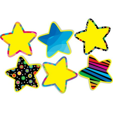 - Creative Teaching Press 12 Piece Poppin Pattern Stars 10'' Jumbo Designer Cut-out Set
