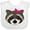AA-White, variant on Inktastic Raccoon Girl Animal Girls Baby Bib