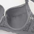 thumbnail image 4 of SMihono Women Underwire Daisy Sports Bras Adjustable Medium Support Anti-Saggy Underwear Push Up Full Coverage Lingerie Dark Gray XXL, 4 of 5