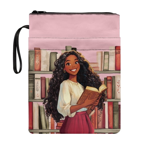 HELLHERO Book Cover Sleeve Pouch for Mother, 11.4 Inch X 8.66 Inch Book Carrying Case with Waterproof, Office Woman and Books for Librarian, Woman and Books