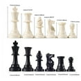 thumbnail image 2 of 32Pcs/Set Black & White Plastic Medieval Chess Pieces Game Chessmen 65/75/95mm Without Checkerboard, 2 of 7