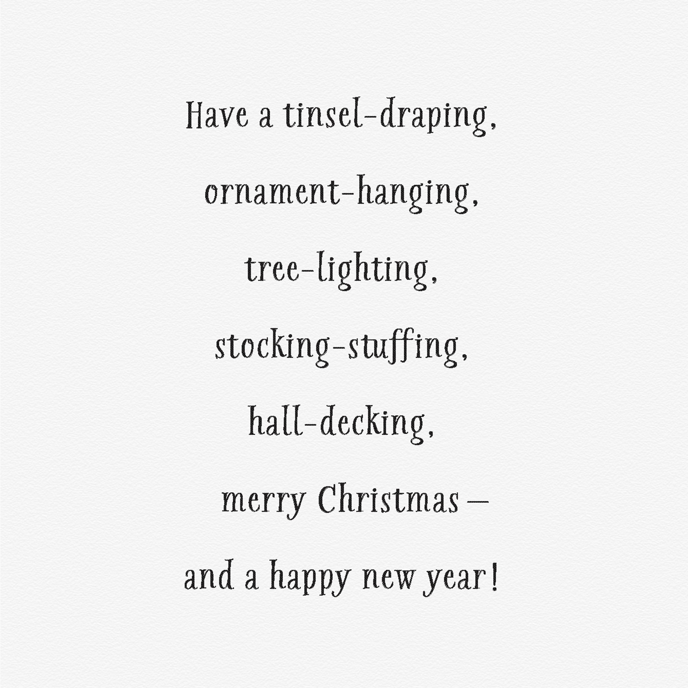 American Greetings Christmas Card for Anyone (Tinsel-draping)