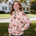thumbnail image 3 of Uorisanigo Oversized Sweatshirts for Girls Floral Western Horse Pink Long Sleeve Zipper Sweatshirt Fall Spring Outfits Clothes Half Zip Mock Neck Pullover Jackets Casual Hoodies, 3 of 7