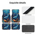 thumbnail image 4 of Balery Whimsical Underwater Fantasy Juego de 4 Alfombrillas para Auto, Revestimientos de Caucho Resistente, Diseño Antideslizante, 4 of 7
