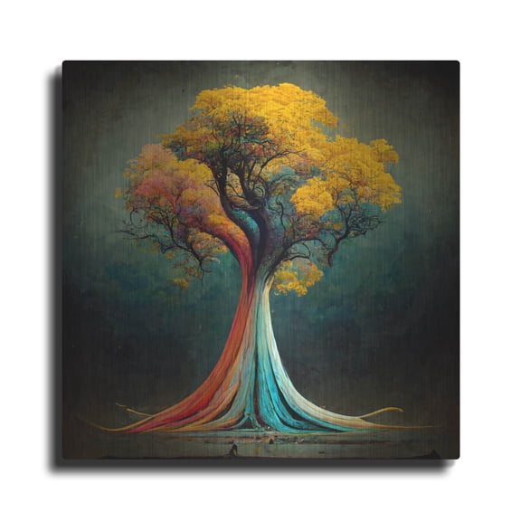 Luxe Metal Art 'Tree Of Life 13' by Ray Heere, Metal Wall Art, 36"x36"