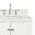 thumbnail image 6 of Ariel Cambridge 36 Inch Single Right Offset Oval Sink Bathroom Vanity With Carrara White Quartz Countertop 1.5 Edge In White, 6 of 10