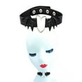 thumbnail image 2 of Punk Headdress Bat Wing Halloween Pair Hair Clip + Choker with Devil Wing Cool Girl Bat Wing Shape Gothic Choker, 2 of 9