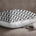 thumbnail image 3 of S4Sassy Ikat Print Pillow Cover Gray Square Cushion Cover Bed Pillow Case Home Decor-12 x 12 Inches, 3 of 4