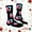 Black, variant on Playful Ice Themed Crew Socks,Soft Socks With Cute Print Ages 7-12 Durable Everyday Socks For Daily Wear & Comfortable Footwear Seasonal Designs