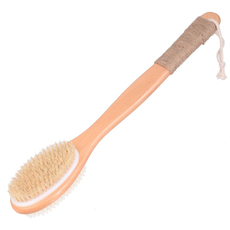 Shower Body Exfoliating Brush Double Sided Back Scrubber Long