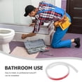 thumbnail image 3 of ETHZZLE White Flexible Threshold Ramp Strip for Bathroom and Kitchen Water Seal and Splash Guard, 3 of 8