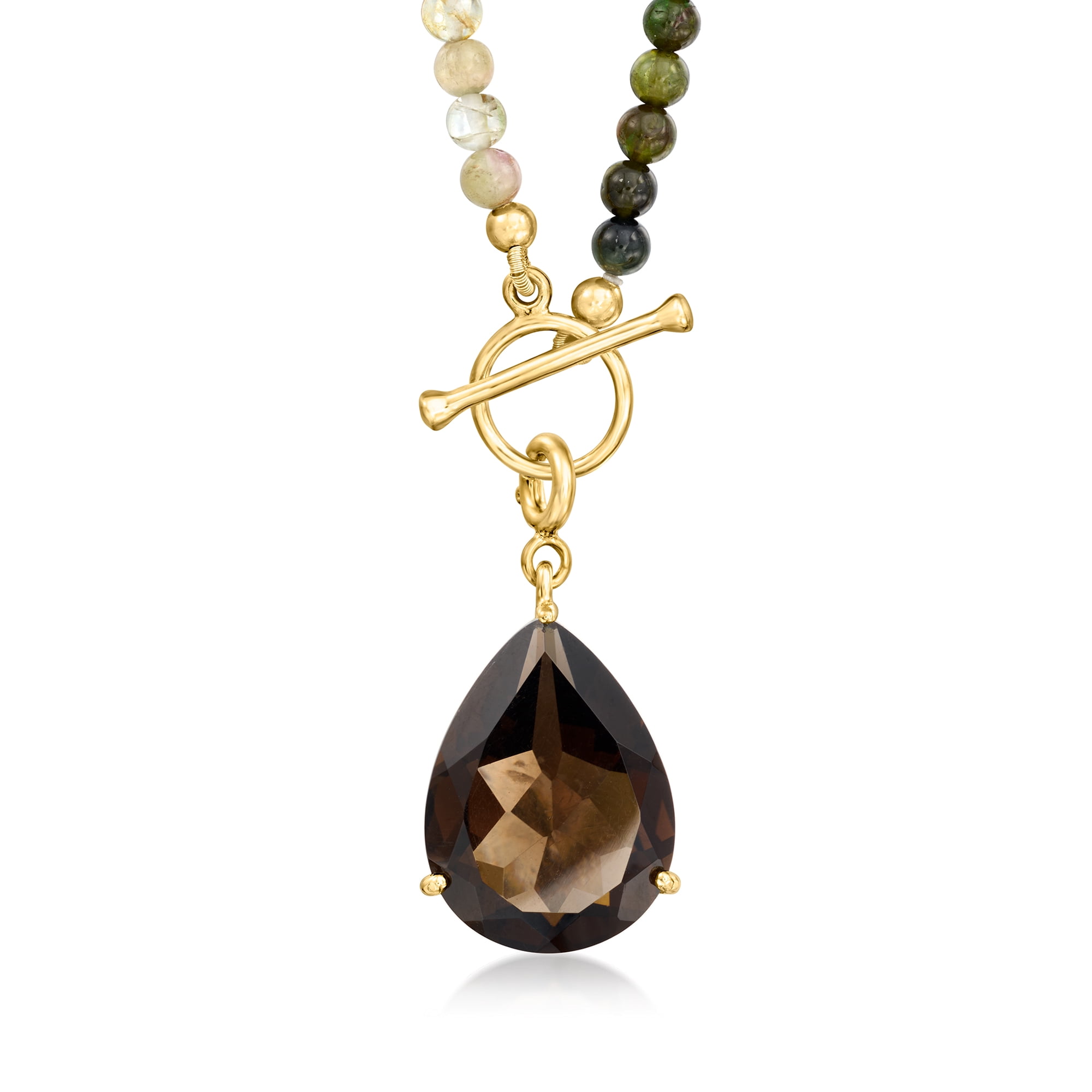 Ross-Simons 12.00 Carat Smoky Quartz Charm in 18kt Gold Over Sterling, Women's, Adult