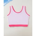thumbnail image 3 of Kucnuzki 5T Little Girl Swimsuit Set 6T Child Gilrs Bathing Suit Color Block Top Swimming Skirt with Shorts 2pcs Bikini Set Summer Beach Breathable Tankini Set Pink, 3 of 10