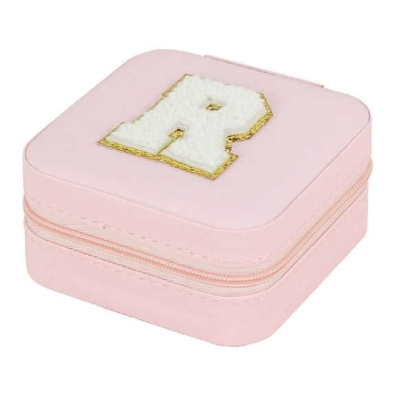 Blasgw 26 Letters Earring Jewelry Display Storage Box Case Organizer Flannel Tray Holder Gift R