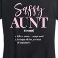 thumbnail image 3 of Instant Message - Sassy Aunt Defintion - Women's Short Sleeve Graphic T-Shirt, 3 of 6
