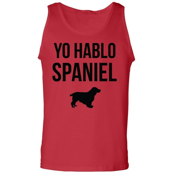 Yo Hablo Spaniel Adult Tank Top